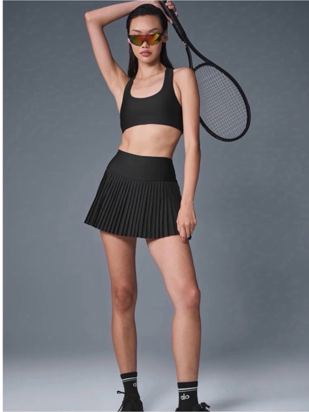 ALO - GRAND SLAM TENNIS SKIRT - JUPE TENNIS SKORT - BLACK - XS - BRAND NEW